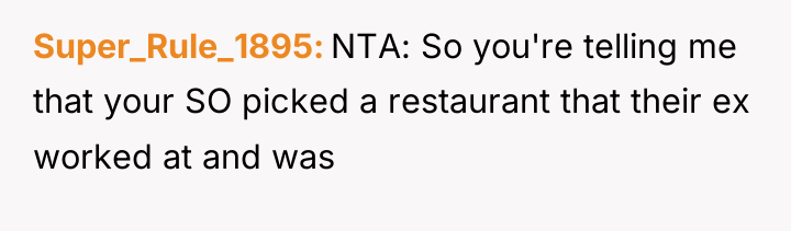 Super_Rule_1895 NTA: So you're telling me that your SO picked...