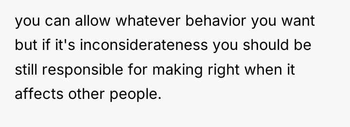 you can allow whatever behavior you want but if it's...