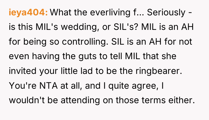 ieya404 What the everliving f... Seriously - is this MIL's...