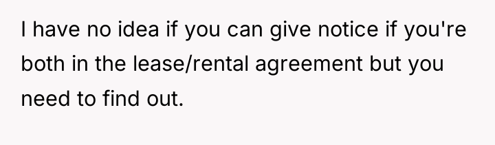 I have no idea if you can give notice if...