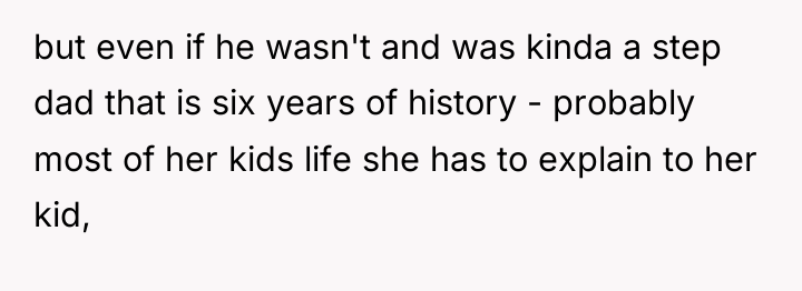 but even if he wasn't and was kinda a step...