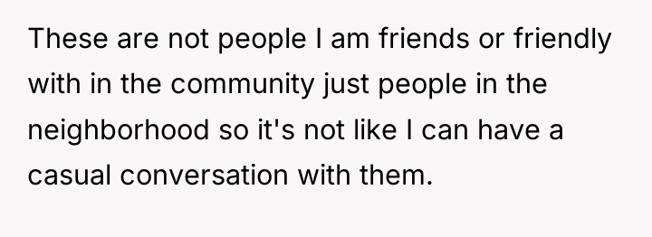 These are not people I am friends or friendly with...