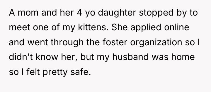 A mom and her 4 yo daughter stopped by to...