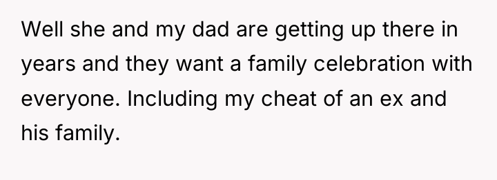 Well she and my dad are getting up there in...