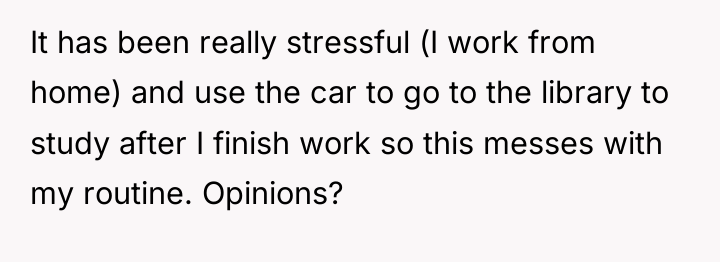 It has been really stressful (I work from home) and...