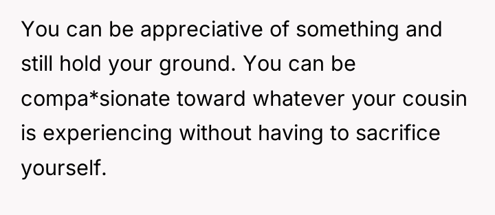 You can be appreciative of something and still hold your...