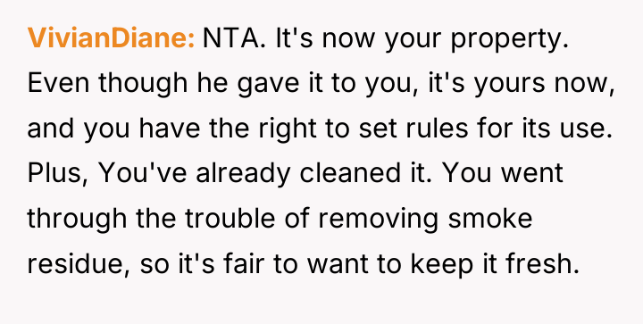 VivianDiane NTA. It's now your property. Even though he gave...