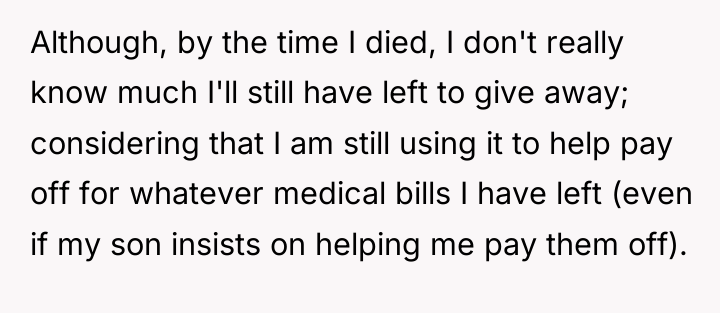Although, by the time I died, I don't really know...