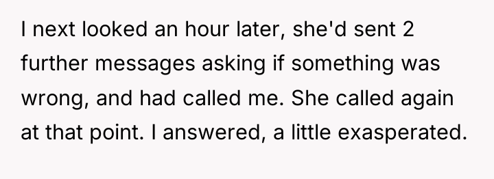 I next looked an hour later, she'd sent 2 further...