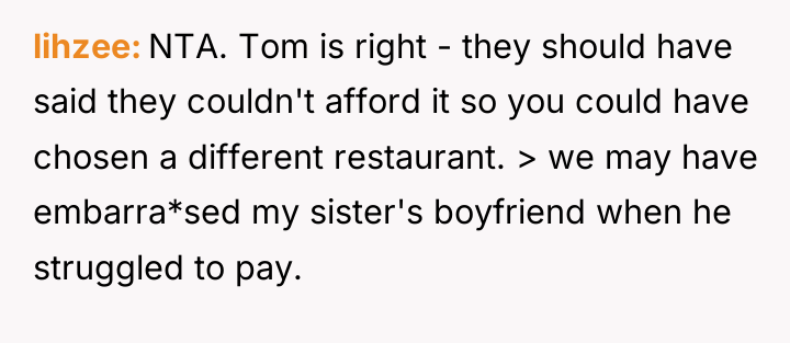 lihzee NTA. Tom is right - they should have said...