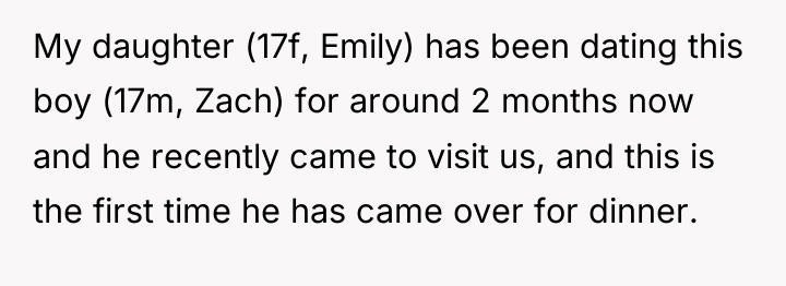My daughter (17f, Emily) has been dating this boy (17m,...