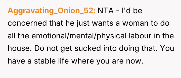 Aggravating_Onion_52 NTA - I'd be concerned that he just wants...