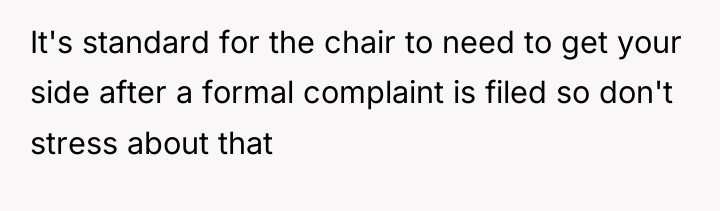 It's standard for the chair to need to get your...