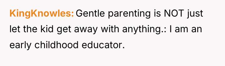 KingKnowles Gentle parenting is NOT just let the kid get...