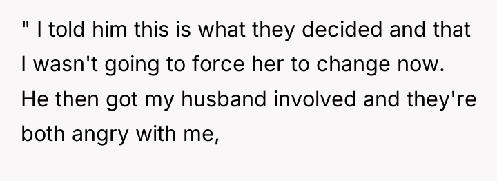 " I told him this is what they decided and...
