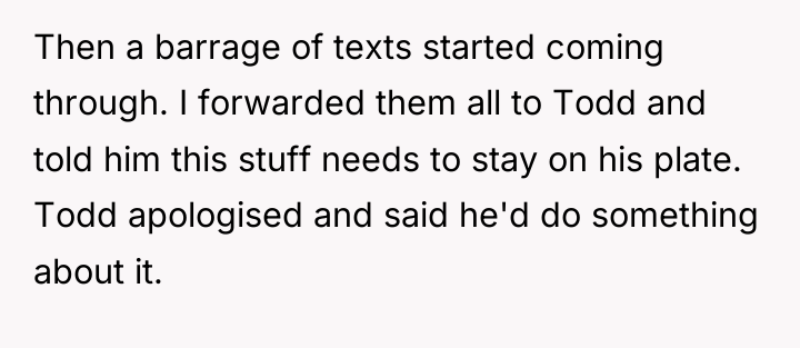 Then a barrage of texts started coming through. I forwarded...