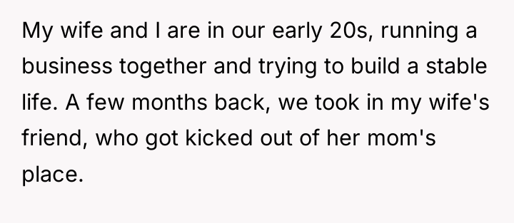My wife and I are in our early 20s, running...