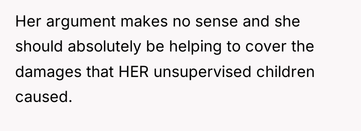 Her argument makes no sense and she should absolutely be...
