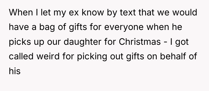 When I let my ex know by text that we...