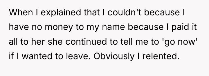 When I explained that I couldn't because I have no...