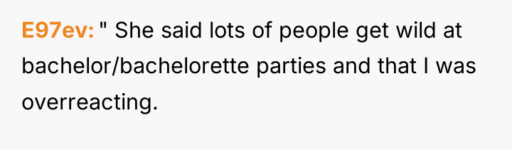 E97ev " She said lots of people get wild at...