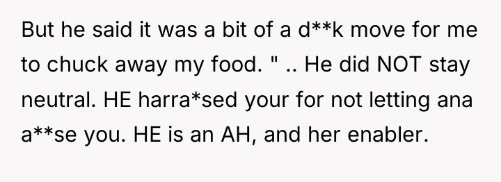 But he said it was a bit of a d**k...