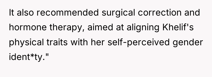 It also recommended surgical correction and hormone therapy, aimed at...