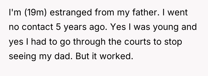 I'm (19m) estranged from my father. I went no contact...