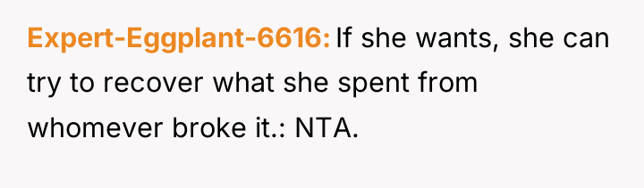 Expert-Eggplant-6616 If she wants, she can try to recover what...