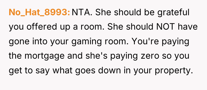 No_Hat_8993 NTA. She should be grateful you offered up a...
