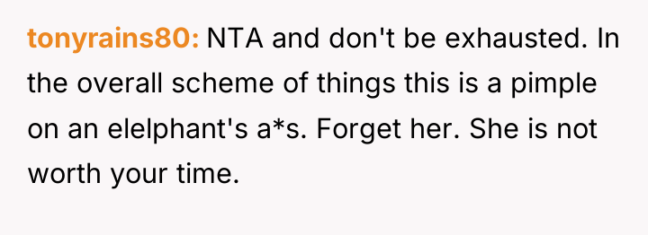 tonyrains80 NTA and don't be exhausted. In the overall scheme...