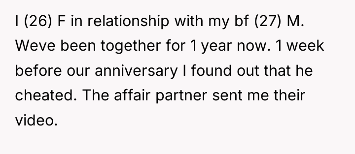 I (26) F in relationship with my bf (27) M....