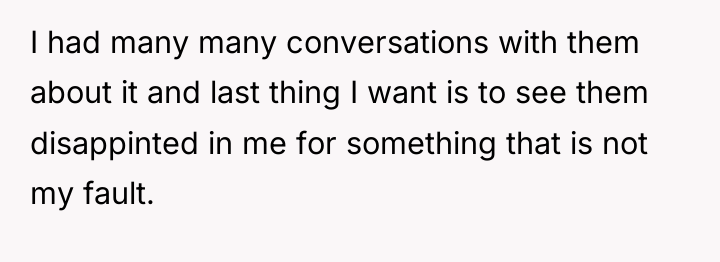 I had many many conversations with them about it and...