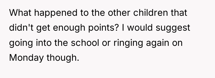 What happened to the other children that didn't get enough...