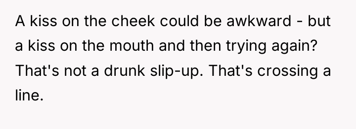 A kiss on the cheek could be awkward - but...