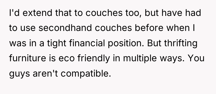 I'd extend that to couches too, but have had to...