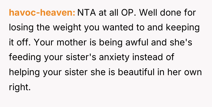 havoc-heaven NTA at all OP. Well done for losing the...