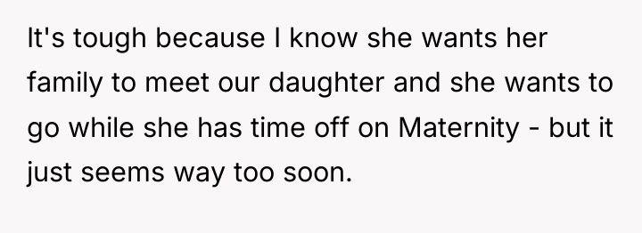 It's tough because I know she wants her family to...