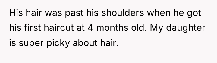 His hair was past his shoulders when he got his...