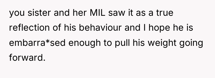 you sister and her MIL saw it as a true...