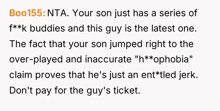 Boo155 NTA. Your son just has a series of f**k...