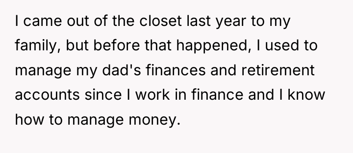 I came out of the closet last year to my...