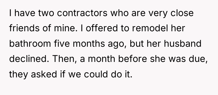 I have two contractors who are very close friends of...