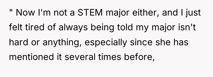 " Now I'm not a STEM major either, and I...