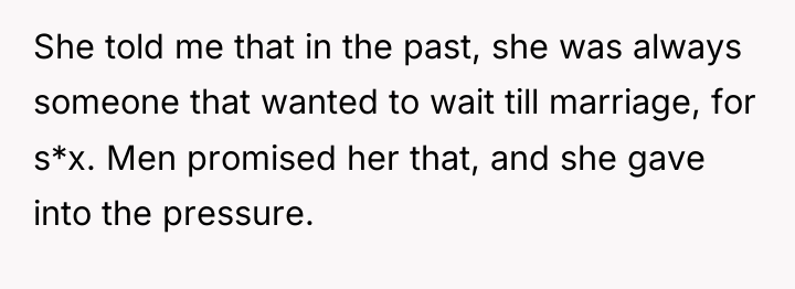 She told me that in the past, she was always...