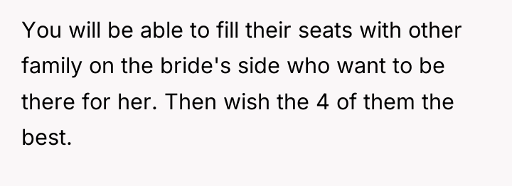 You will be able to fill their seats with other...