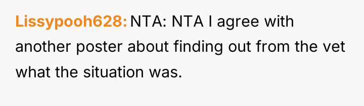 Lissypooh628 NTA: NTA I agree with another poster about finding...