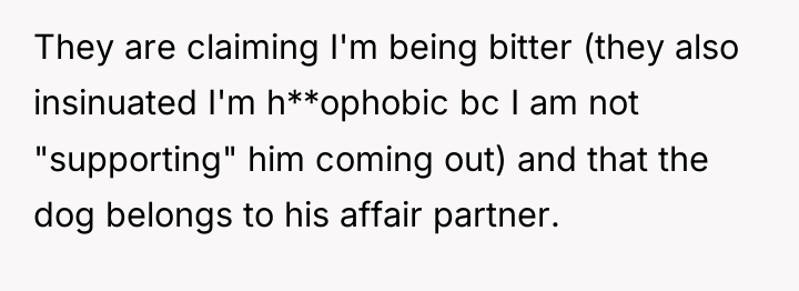They are claiming I'm being bitter (they also insinuated I'm...
