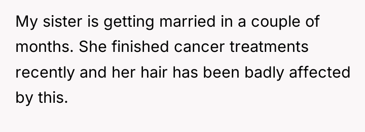 My sister is getting married in a couple of months....