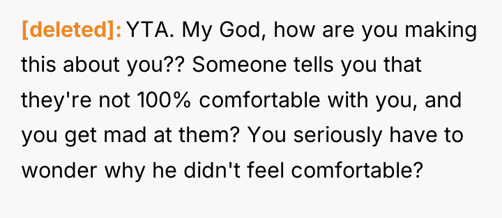 [deleted] YTA. My God, how are you making this about...